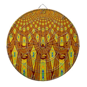 Tablero De Dardos Ouro Castanho-Africano Vetor Tribal