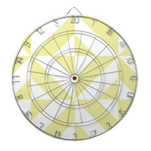 Tablero De Dardos Padrão de Cubo de Deco Geométrico Amarelo Pálido