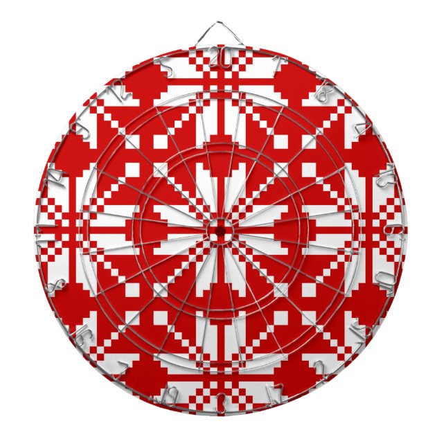 Tablero De Dardos Padrão de Natal do Floco de Neve do Xmas (Frente)