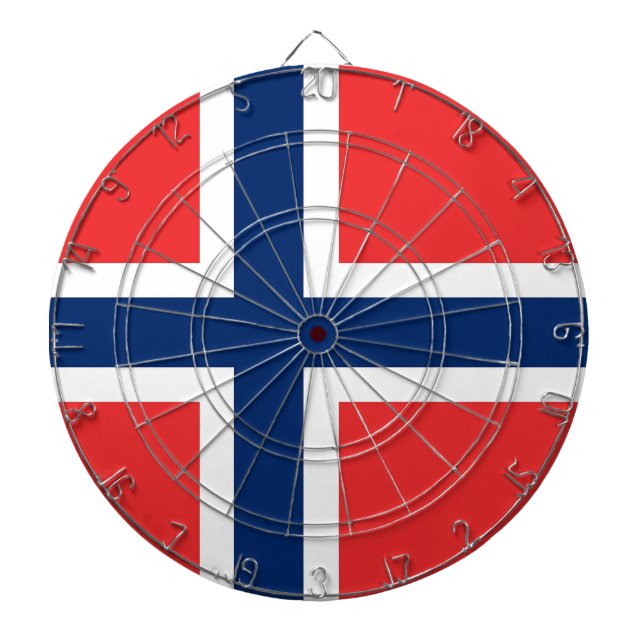 Tablero De Dardos Painéis com bandeira da Noruega (Frente)