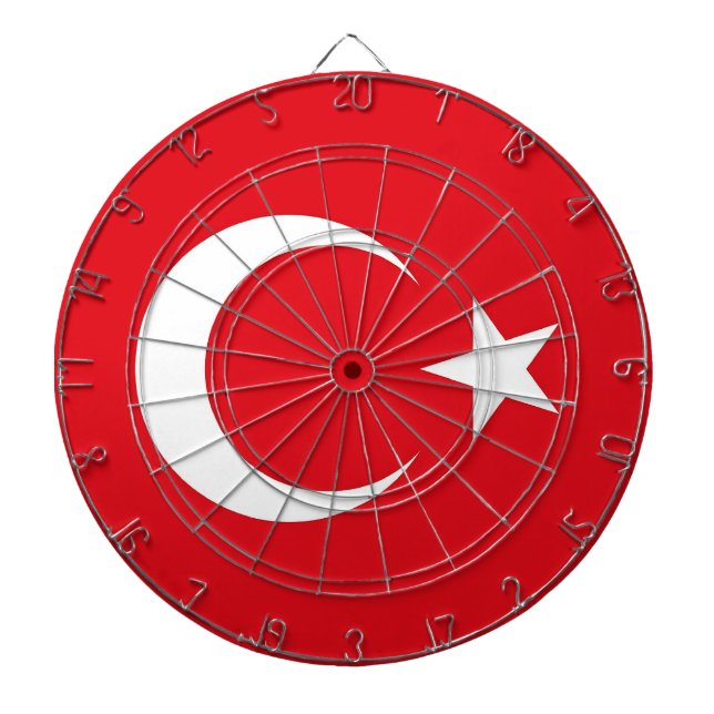 Tablero De Dardos Painéis com bandeira da Turquia (Frente)