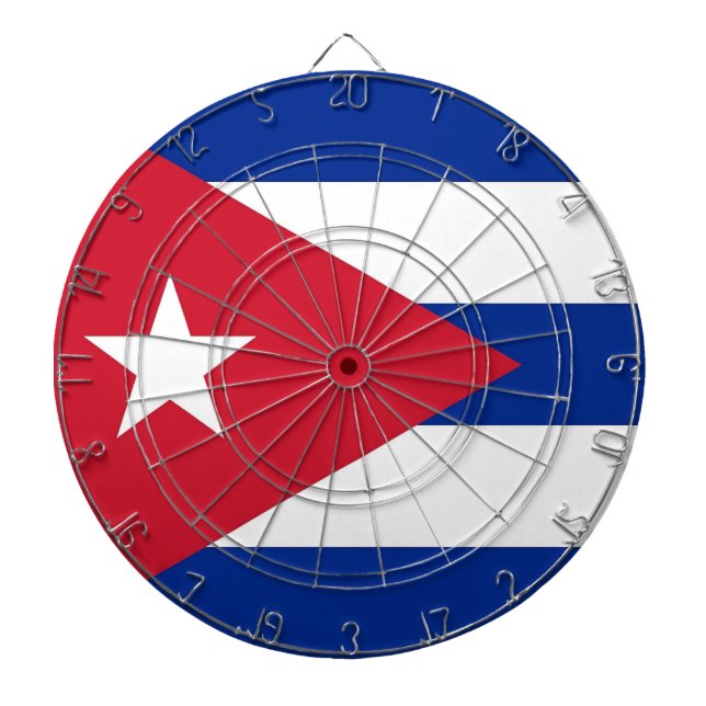 Tablero De Dardos Painéis com bandeira de Cuba (Frente)