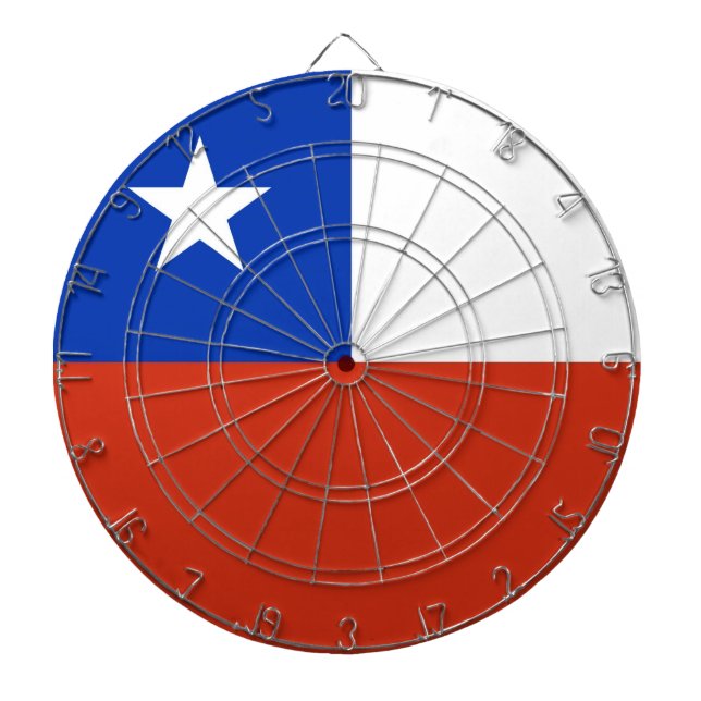Tablero De Dardos Painéis com Bandeira do Chile (Frente)