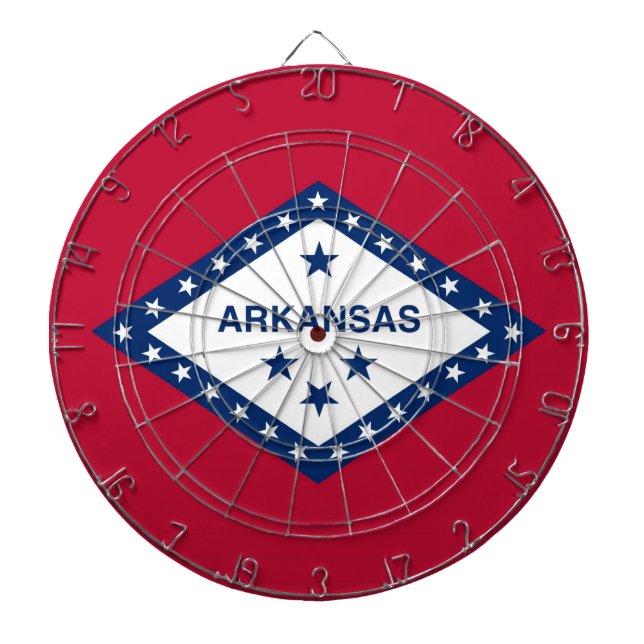 Tablero De Dardos Painel com Sinalizador de Arkansas, EUA (Frente)