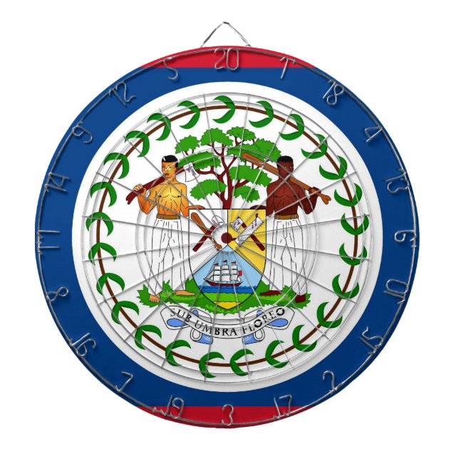 Tablero De Dardos Painel de atração com Sinalizador de Belize (Frente)