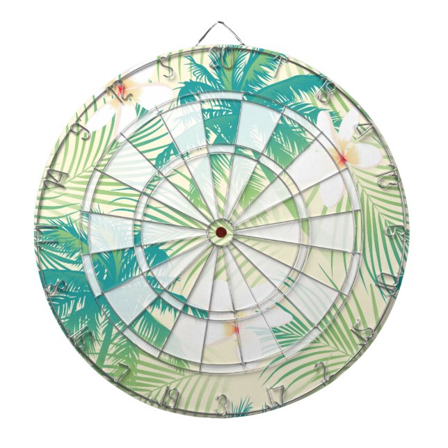 Tablero De Dardos Palmeiras tropicais de verão (Frente)
