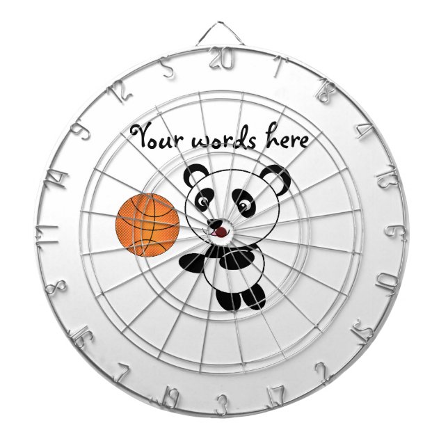 Tablero De Dardos Panda do basquetebol (Frente)