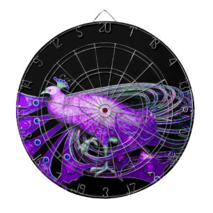 TABLERO DE DARDOS PAVÃO ELEGANTE NO ROXO