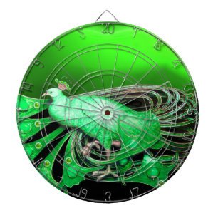 TABLERO DE DARDOS PAVÃO ELEGANTE NO VERDE