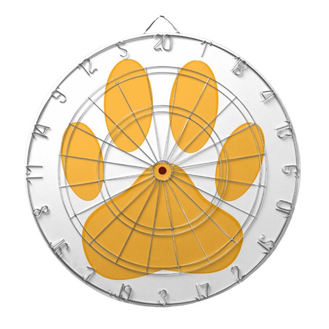 Tablero De Dardos Pawprint do Cachorro Laranja (Frente)