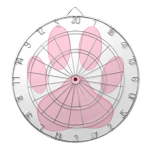 Tablero De Dardos Pawprint Rosa