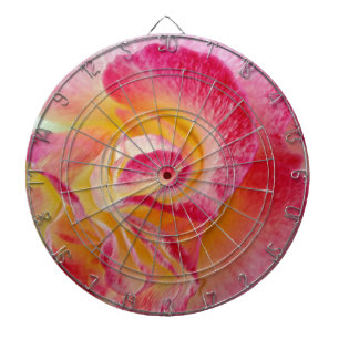Tablero De Dardos pétalas cor-de-rosa amarelas