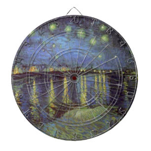 Tablero De Dardos Pintura da Noite Estrelada de Van Gogh