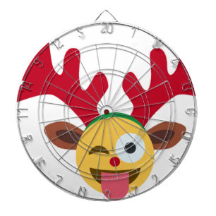 Tablero De Dardos piscar os olhos emoji de renas do xmas