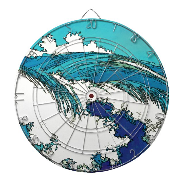 Tablero De Dardos PixDezines konen uehara ondas do oceano, 上原 (Frente)