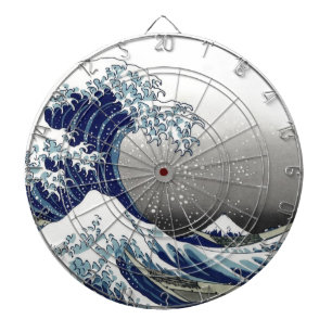Tablero De Dardos PixDezines Vintage, Excelente Wave, Hokusai 葛 