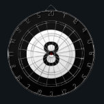 Tablero De Dardos Placa Dart de Oito Ball<br><div class="desc">8 Ball Dart Board. ©Janet Palaggi</div>
