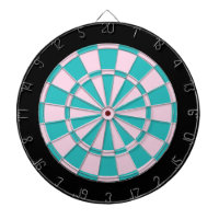 Placa Dart: Rosas claro, Turquesa E Preto