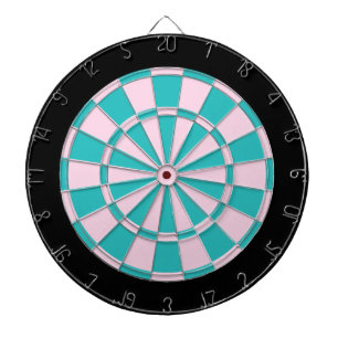 Tablero De Dardos Placa Dart: Rosas claro, Turquesa E Preto
