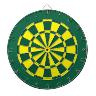 Tablero De Dardos Placa De Arte: Amarelo, Verde E Verde Escuro