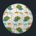 Tablero De Dardos Placa de Dart de padrão móvel atômico<br><div class="desc">Este Retro Atômico Mobile Pattern Board é o estilo moderno de meio século no seu melhor. A design inspirada na safra apresenta um fundo creme com ovais coloridos pontiagudos em verde-turquesa, laranja, lacrimejo e abacate. Os ovais verdes de chá e abacate se sobrepõem criando uma bela sombra de azul-pavão. Estrelas...</div>
