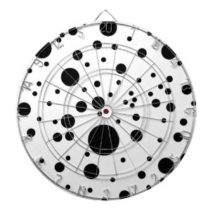 Tablero De Dardos Pontos Dalmatian pretos & brancos bonitos