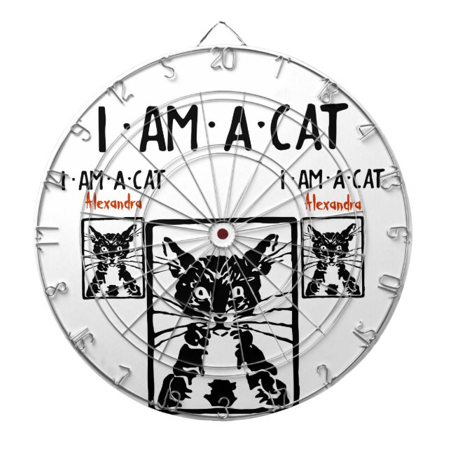 Tablero De Dardos Presentes de Gato Negro (Frente)