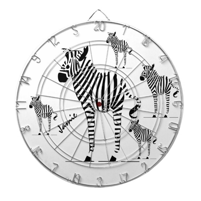 Tablero De Dardos Presentes de Zebra Lovers (Frente)