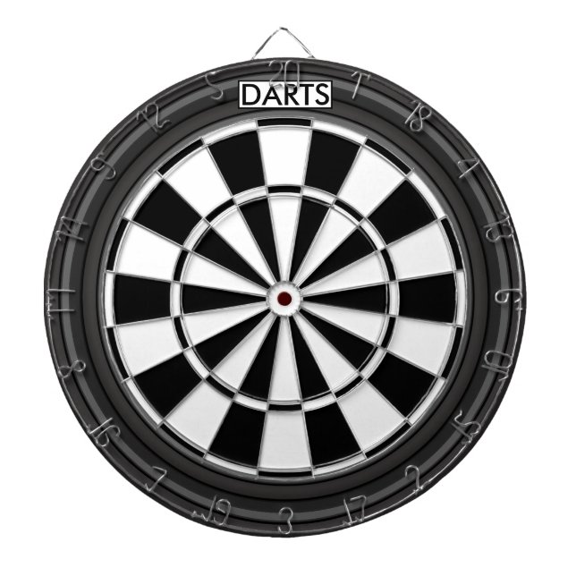 Tablero De Dardos Preto e branco personalizado (Frente)