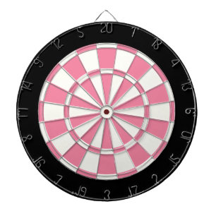 Tablero De Dardos Preto E Branco Rosa