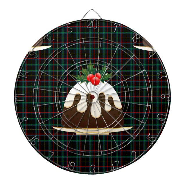 Tablero De Dardos Pudins de natal xadrez (Frente)