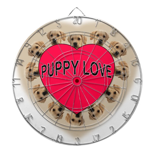 Tablero De Dardos Puppy Love (Frente)