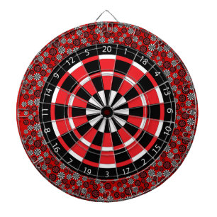 Tablero De Dardos Quadro de ação preto e branco vermelho