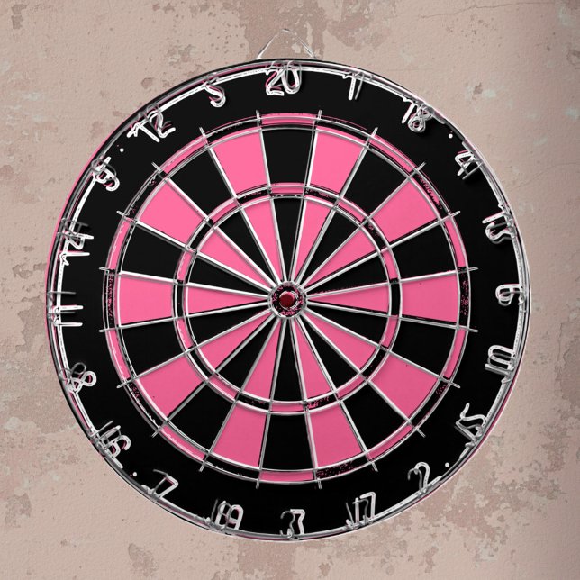 Tablero De Dardos Quadro de animação de mulheres rosa e pretas (pink dartboard)