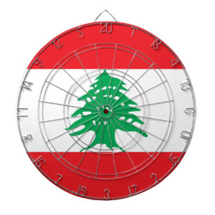 Tablero De Dardos Quadro de bordo com Bandeira do Líbano