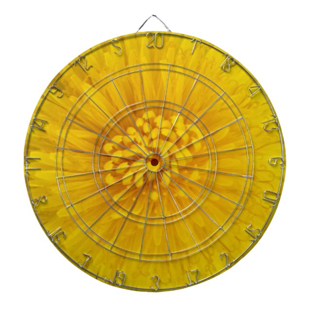 Tablero De Dardos Quadro de Flores Amarelo (Frente)