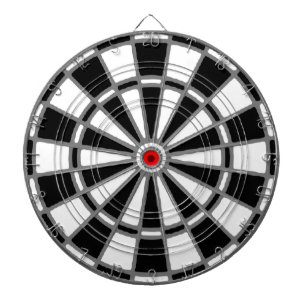 Tablero De Dardos Quadro de pranchas preto e branco