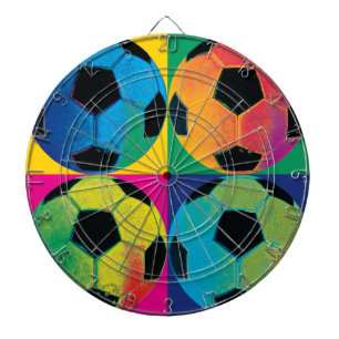 Tablero De Dardos Quatro bolas de futebol em cores diferentes