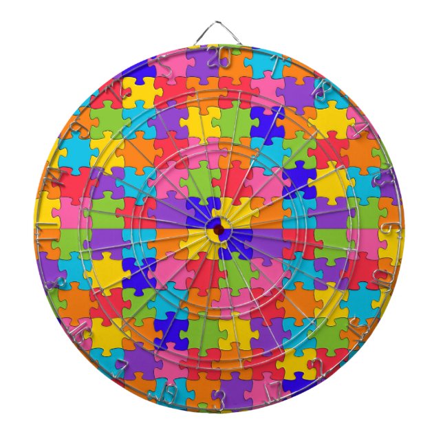 Tablero De Dardos quebra-cabeça de autismo (Frente)