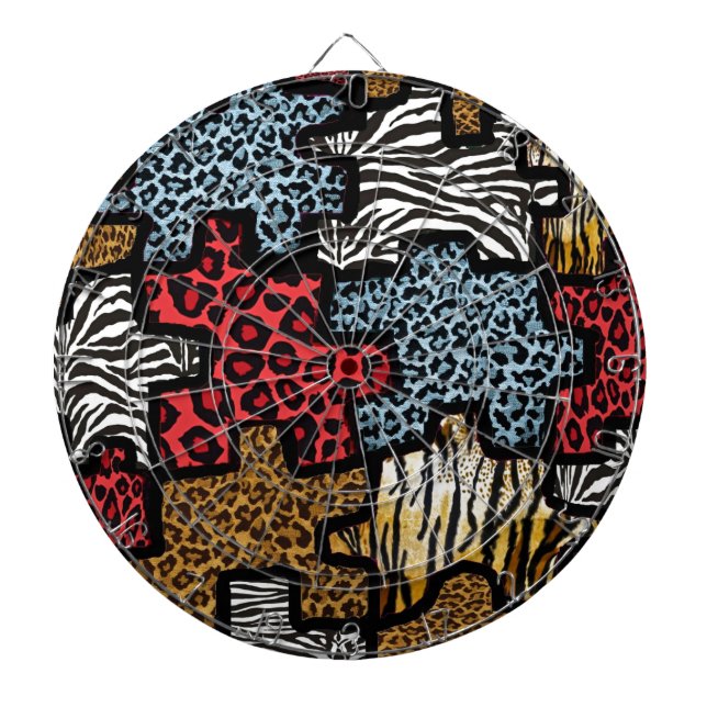Tablero De Dardos RAB Rockabilly Animal Print Quebra-cabeça (Frente)