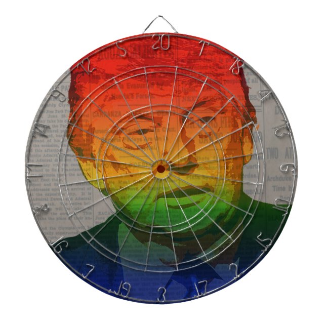 Tablero De Dardos Rainbow Trump (Frente)