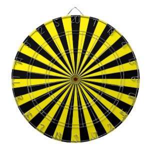 Tablero De Dardos Raios do Sol Amarelo e Negro Funk Retroativos