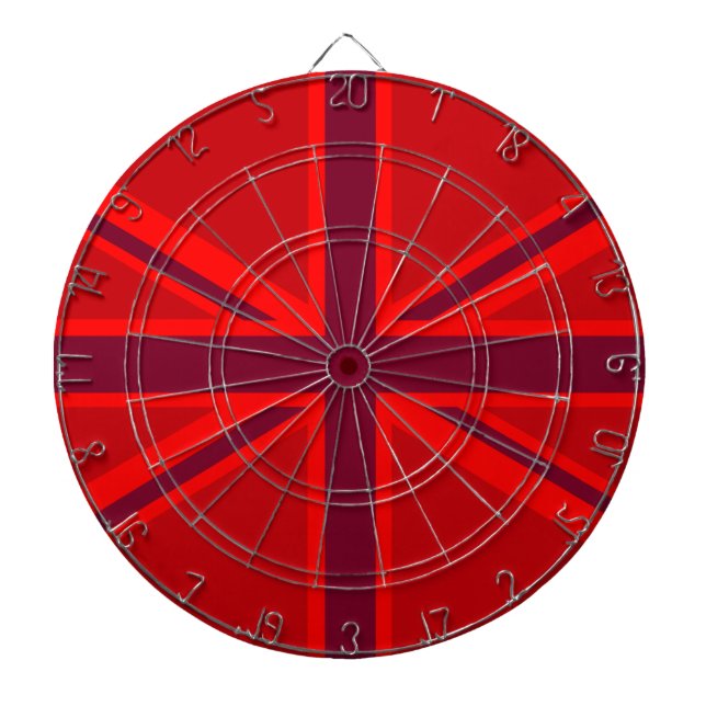 Tablero De Dardos Red Accent Union Jack Design (Frente)