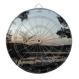 Tablero De Dardos Regulação do Sol, Lua Ascensão sobre o Lago Arrohe
