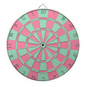 Tablero De Dardos Rosa E Mint
