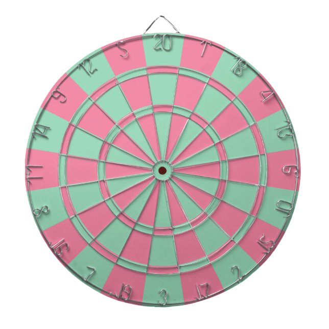 Tablero De Dardos Rosa E Mint (Frente)