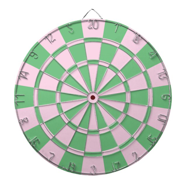 Tablero De Dardos Rosa E Verde (Frente)