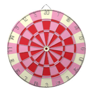 Tablero De Dardos Rosa e Vermelho Vintage