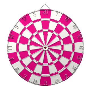 Tablero De Dardos Rosa Quente E Branco