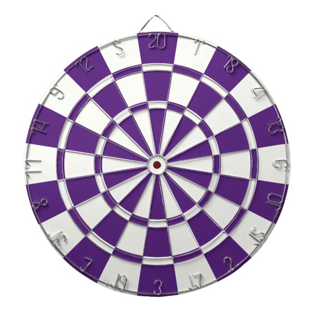 Tablero De Dardos Roxo Escuro E Branco (Frente)